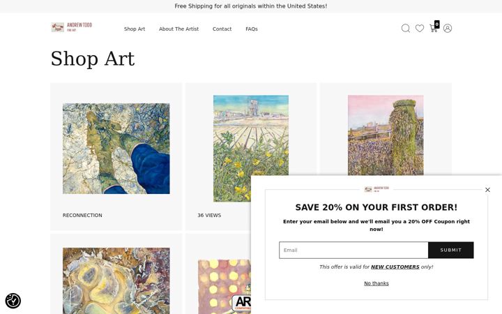 Screenshot of andrewtoddarts.com