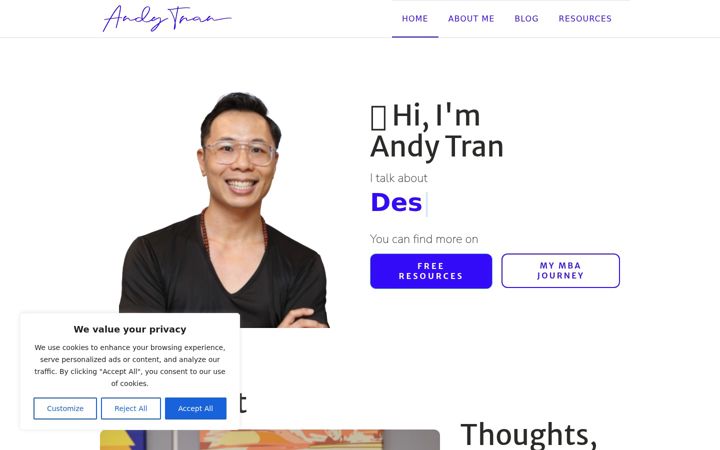 Screenshot of andrewtran.asia