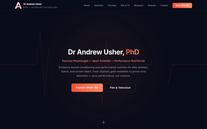Screenshot of andrewusher.com