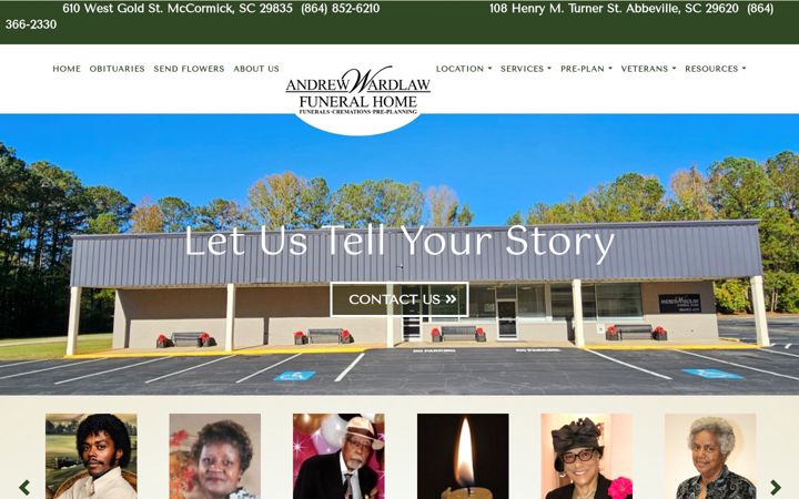 Screenshot of andrewwardlawfh.com