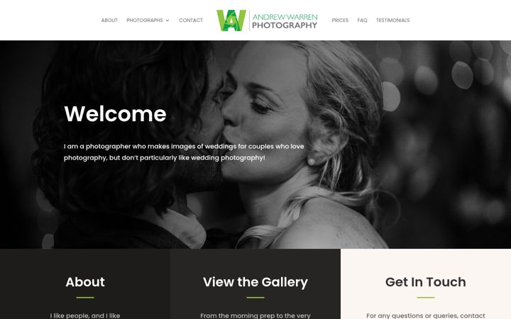 Screenshot of andrewwarrenphotography.co.uk