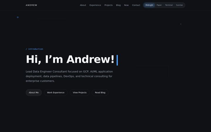 Screenshot of andrewwilliamcurran.com