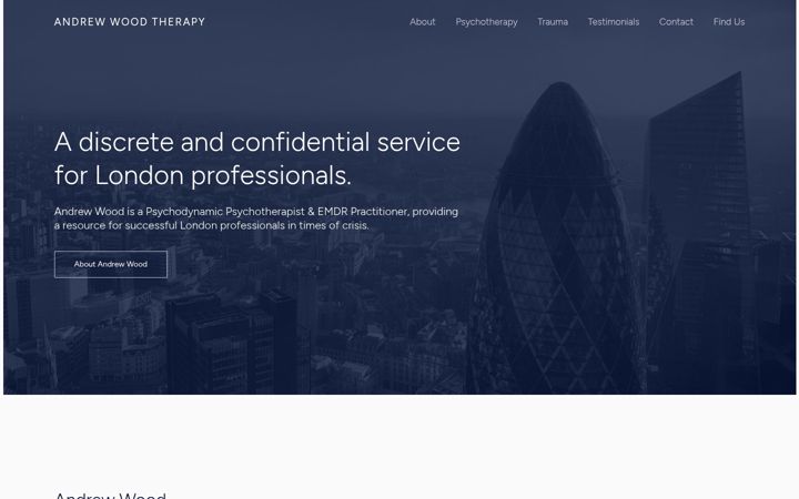 Screenshot of andrewwoodtherapy.com