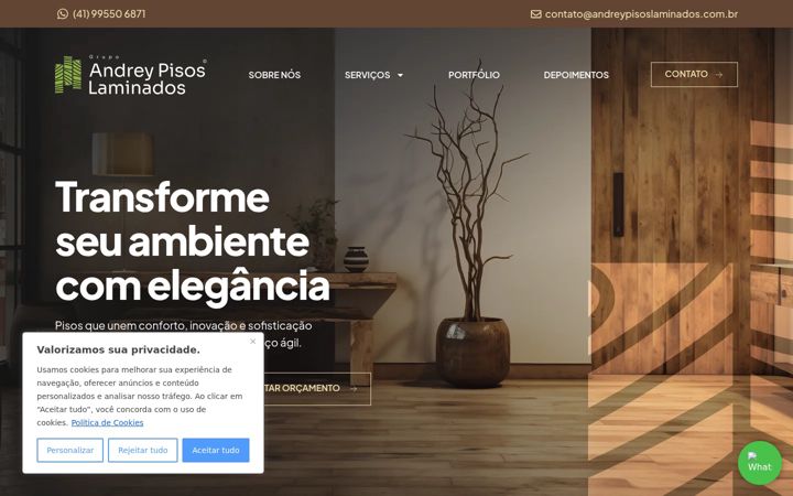 Skjermbilde av andreypisoslaminados.com.br