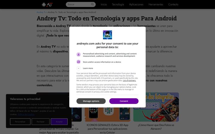 Screenshot of andreytv.com