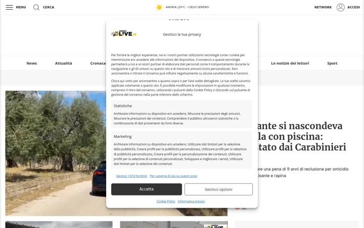 Screenshot of andrialive.it