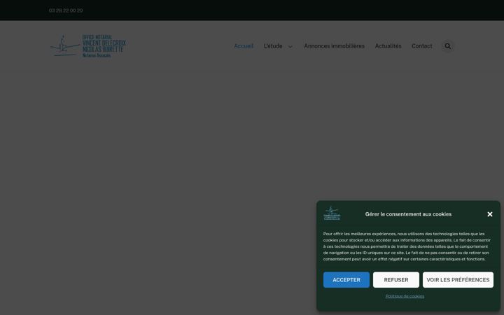 Screenshot of andries-delecroix.notaires.fr