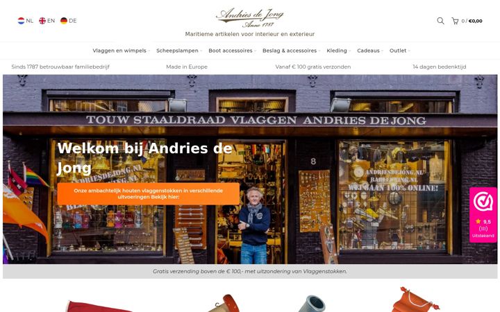 Screenshot of andriesdejong.nl