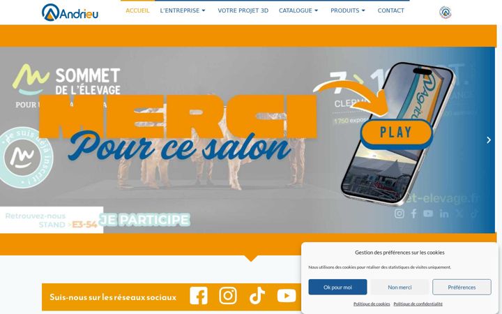 Screenshot of andrieu-materiel-elevage.com