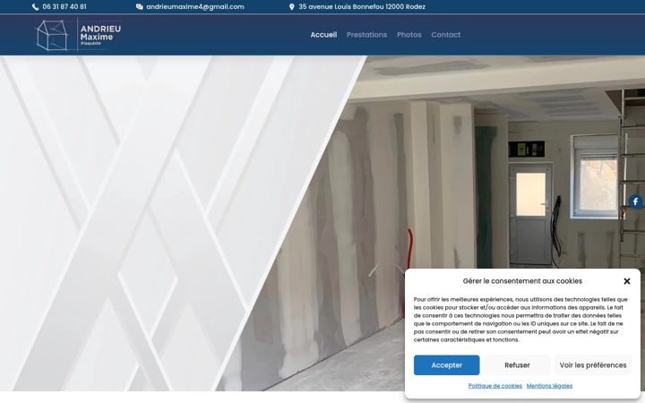 Screenshot of andrieumaxime-plaquiste.fr