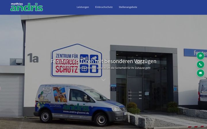 Screenshot of andris-glaserei.de