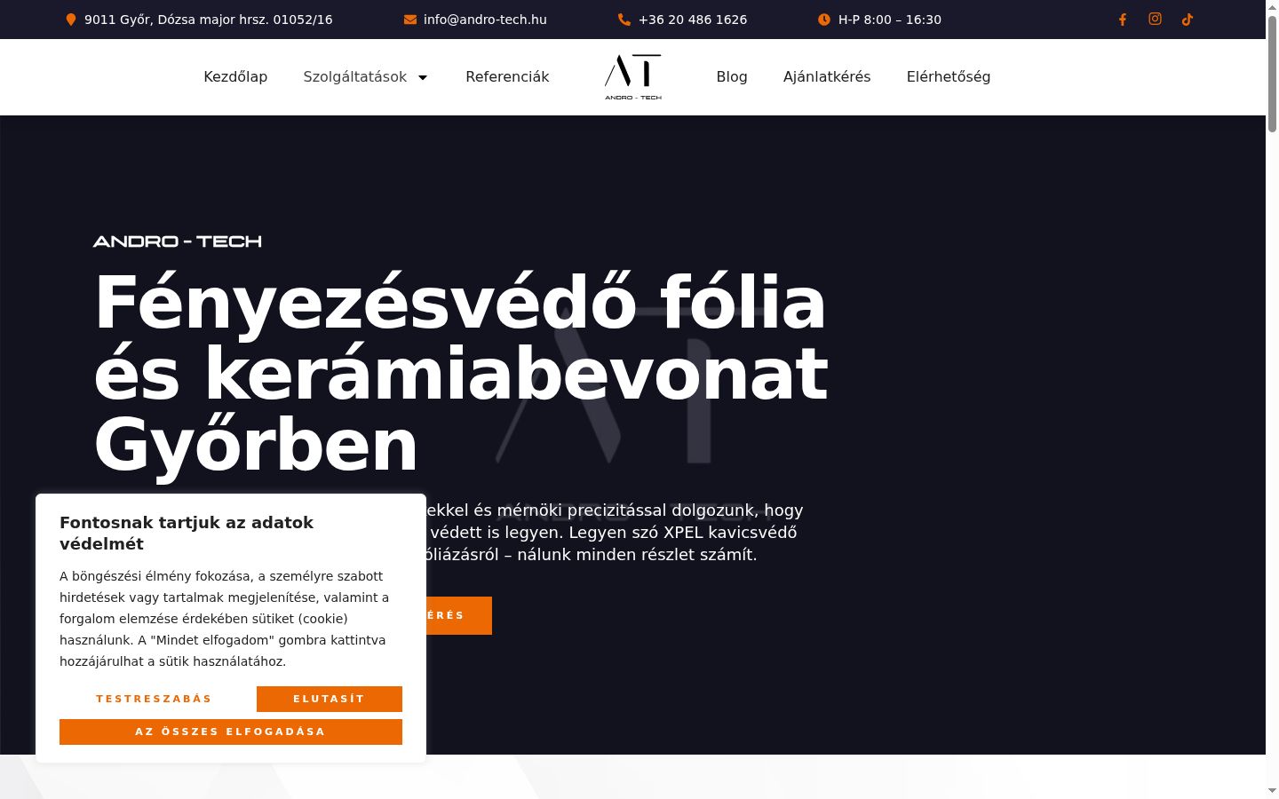 Captura de pantalla del banner de consentimiento mostrado antes de cualquier interacción