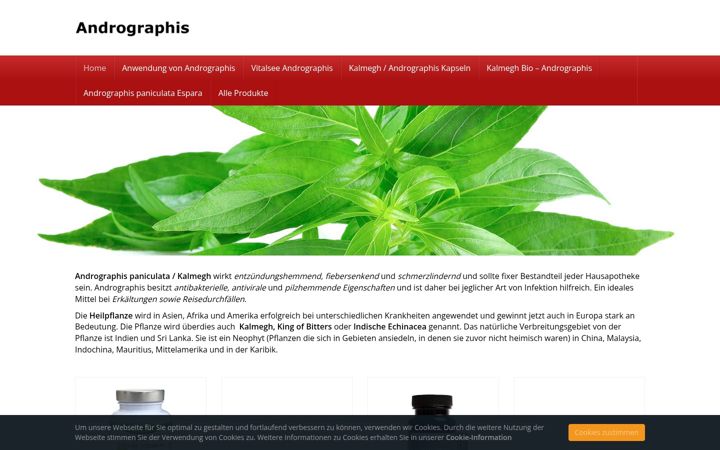 Skärmbild av andrographis.de
