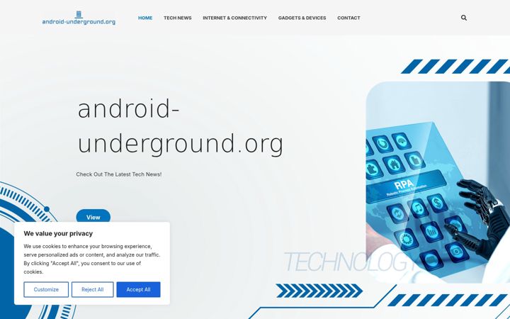 Captură de ecran a android-underground.org