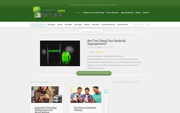 Screenshot of androidappsreview.com
