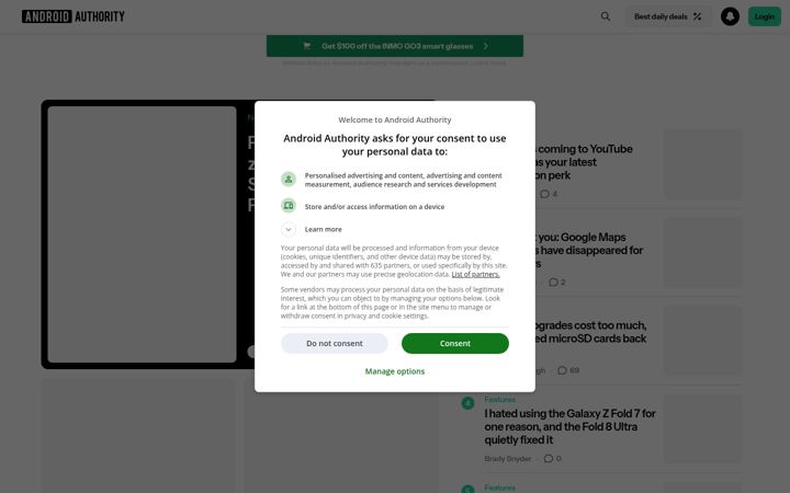 Screenshot of androidauthority.net