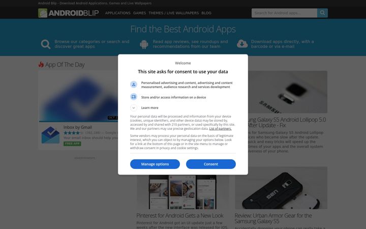 Screenshot of androidblip.com