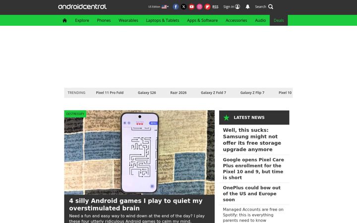Screenshot di androidcentral.com