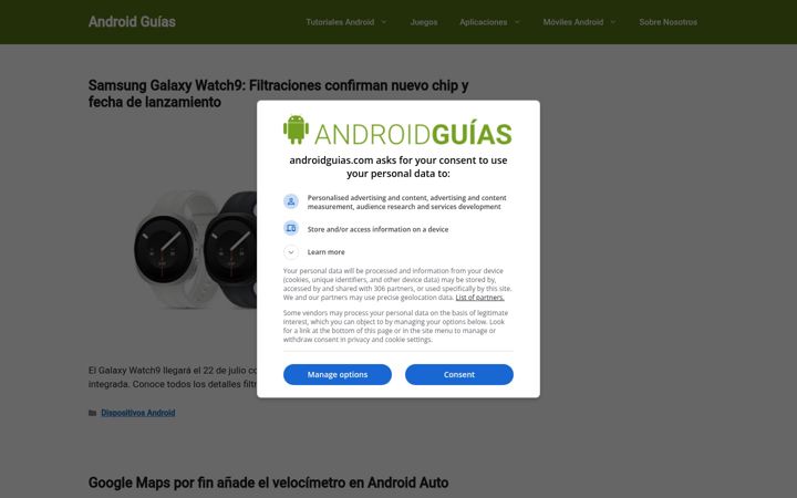 Zrzut ekranu androidguias.com
