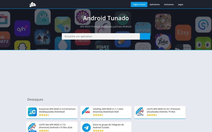 Screenshot of androidtunado.com.br