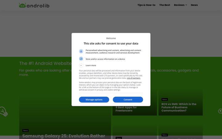 Screenshot of androlib.com