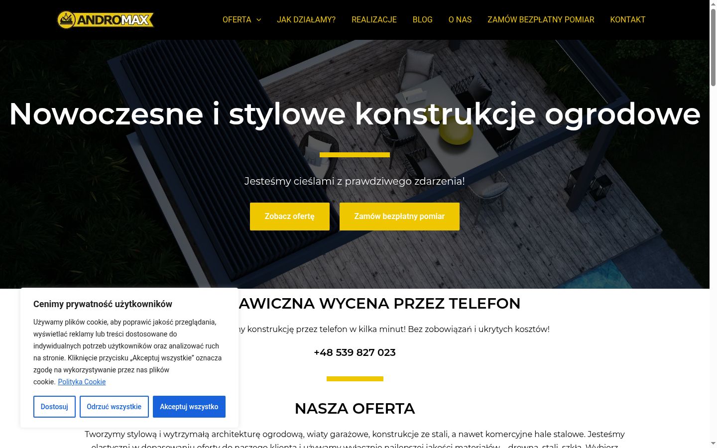 Posnetek zaslona pasice za privolitev, prikazane pred kakršno koli interakcijo