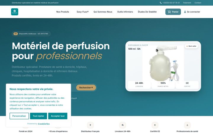 Ekraanipilt saidist andromemedical.fr