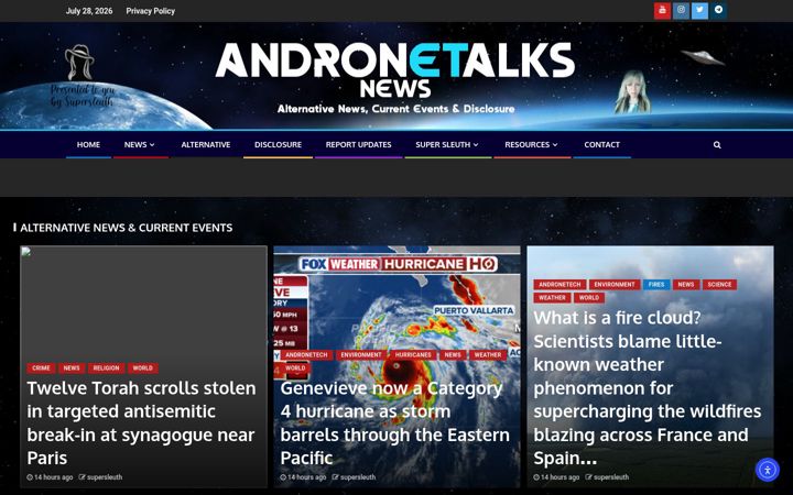 Screenshot of andronetalksnews.com