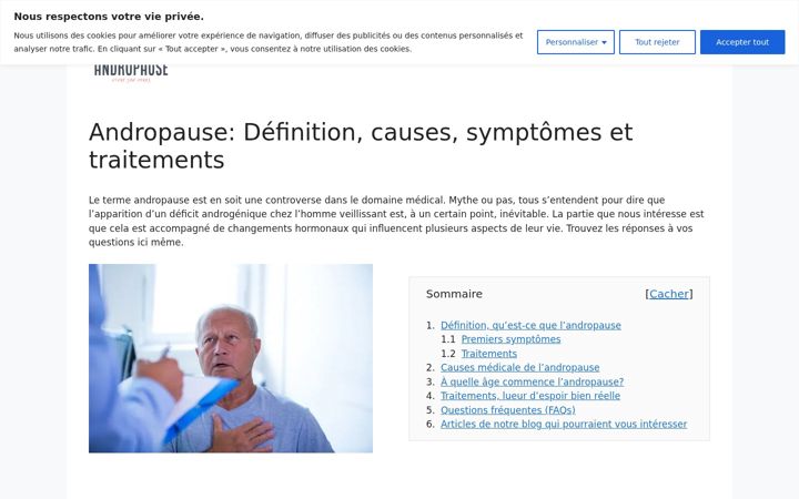 Screenshot of andropause.online