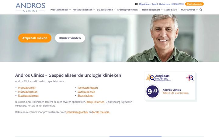Screenshot of andros.nl