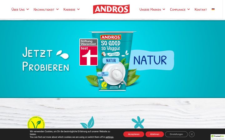 Screenshot of androssogoodsoveggie.de