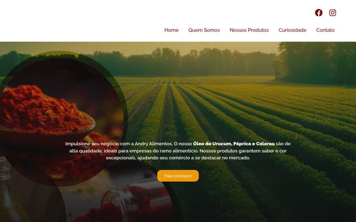 Screenshot of andryalimentos.com.br