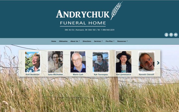 Screenshot of andrychukfuneralhome.com