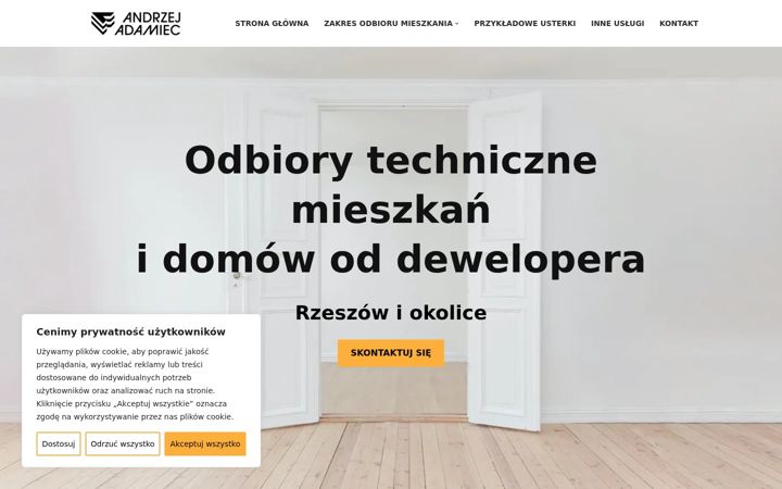 Posnetek zaslona andrzej-adamiec.pl