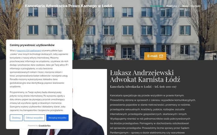 Screenshot of andrzejewski-adwokat.pl