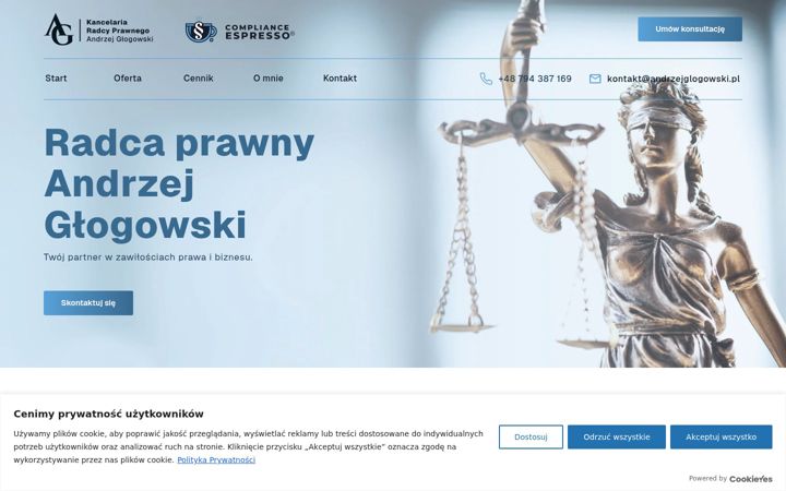 Screenshot of andrzejglogowski.pl