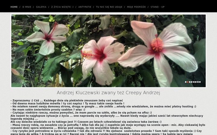 Screenshot of andrzejkluczewski.com.pl