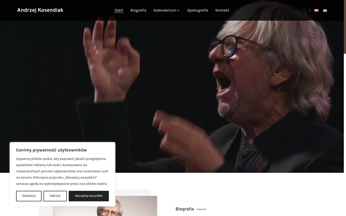 Captura de ecrã do banner de consentimento apresentado antes de qualquer interação