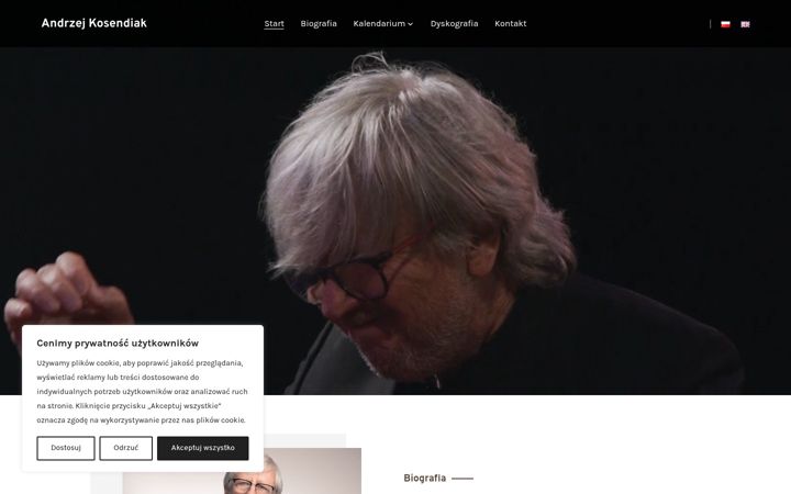 Screenshot of andrzejkosendiak.com