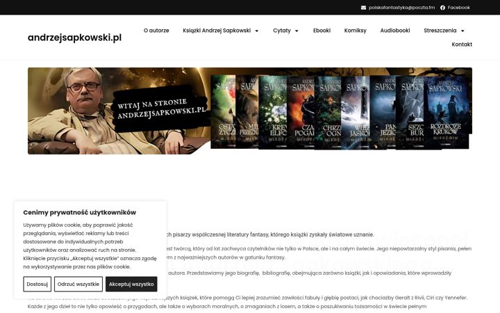 Posnetek zaslona andrzejsapkowski.pl