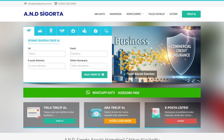 Screenshot of andsigorta.com.tr