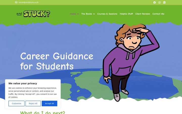 Screenshot of andstuck.co.uk
