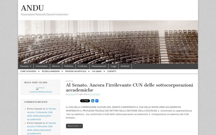 Screenshot of andu-universita.it