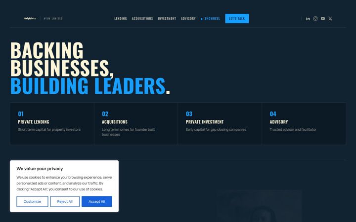 Screenshot of andyayim.com