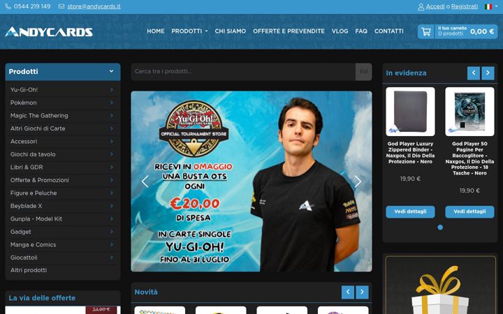 Screenshot of andycards.it