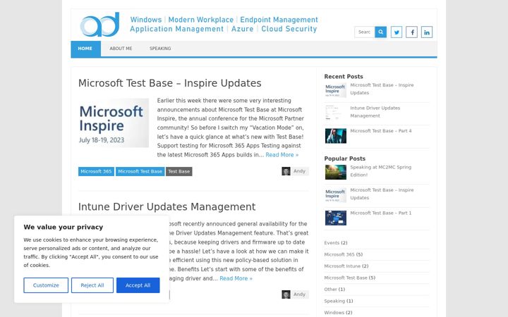 Screenshot of andydhollander.com