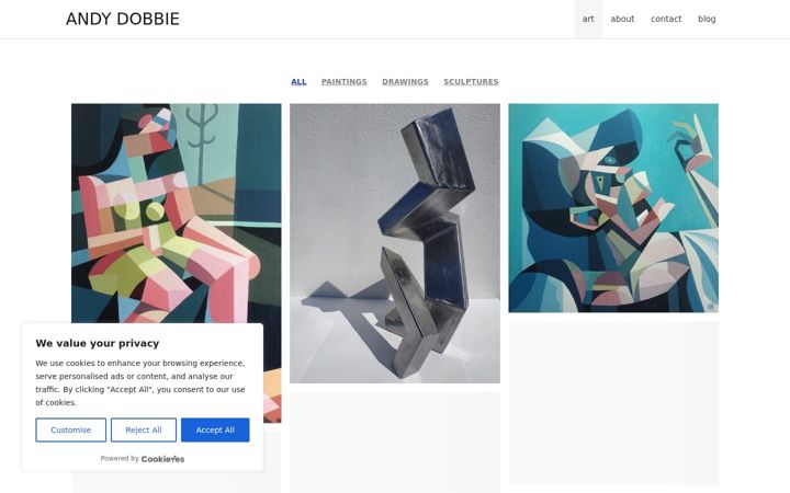 Screenshot of andydobbie.art