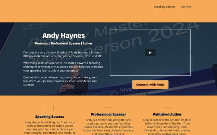 Snímek obrazovky andyhaynes.uk