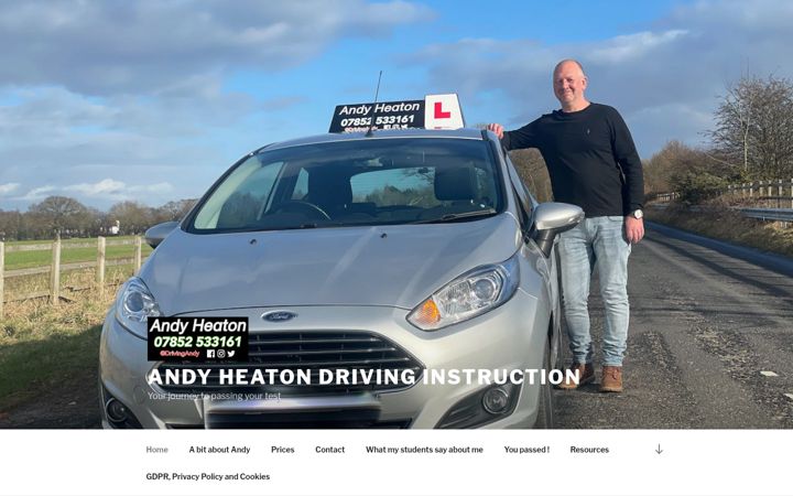 Screenshot of andyheatondrivinginstruction.com