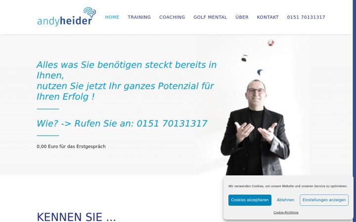 Skärmbild av andyheider.de
